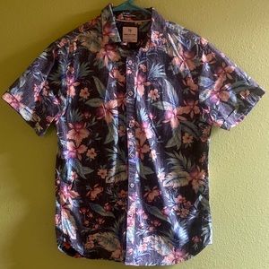 Denim and Flower short sleeved casual shirt